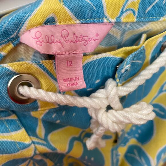 Lilly Pulitzer Cameron Pants Girls 12 Citrus Crush Adjustable Waist - Picture 4 of 8